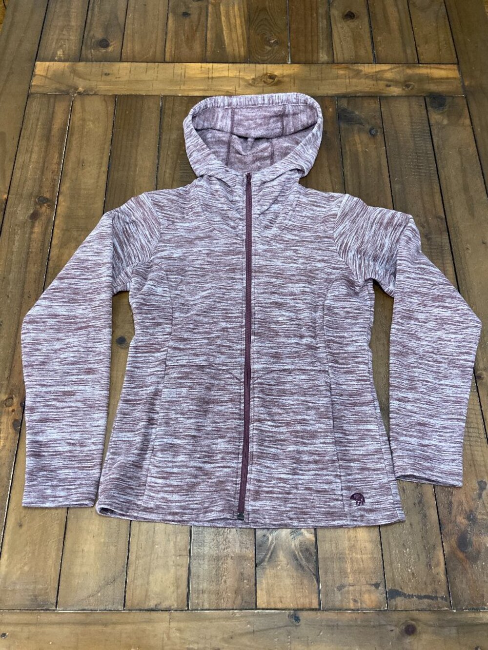 Mountain Hardwear Maroon Heather Fleece Full-Zip - XS